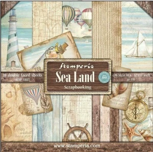 Stamperia SEA LAND - 12" X 12" Double Sided Paper - 10 SHEETS - Picture 1 of 11