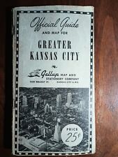 1947 Official Guide for Greater Kansas City, Gallup Map Co. MO Missouri