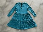 Euc Women's Matilda Jane Best Of The Best Dress Size Large Tiered Teal Modal