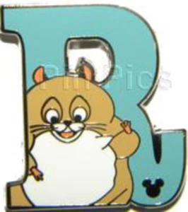 Disney Pin 82340 DLR 2011 Hidden Mickey Alphabet Buchstabe R für Rhino Bolt Hamster - Bild 1 von 1