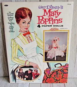 Vintage Paper Dolls Mary Poppins Whitman 1964 ungeschnitten unbenutzt Walt Disney 4 Figuren - Bild 1 von 4