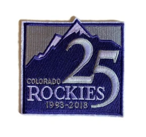 MLB Colorado Rockies 25th Anniversary Logo Iron on Embroidered Patch - 4" x3.5" - Picture 1 of 2