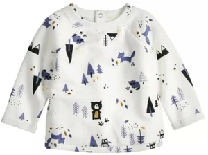 Jumping Beans Jungen Shirt Oberteil 9 Monate Langarm Elfenbein Tier Natur Neu mit Etikett - Bild 1 von 12