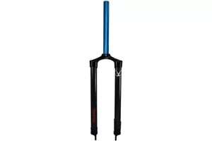 eXotic Rigid Carbon Fork 44.5cm BLUE STEERER Mountain Bike PM Disc, 26 in Wheel - Picture 1 of 12