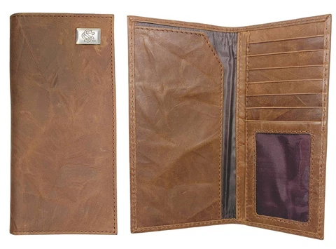 South Carolina Gamecocks Leather Wallet Brown Checkbook Wallet Cover