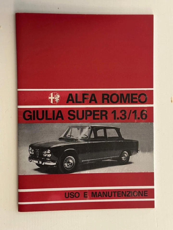 Libretto uso e manutenzione Alfa Romeo Giulia Super 1.3/1.6 - Immagine 1 di 1
