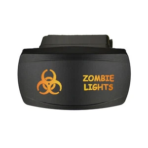 ZOMBIE LIGHTS 606SO Rocker switch amber ON/OFF waterproof SPST marine - Picture 1 of 7