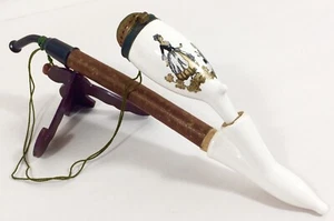 Tiroler Schwarzwald Pfeife Porzellan Schale Gesteckpfeife Viktorianisch Vintage Damen Mann - Bild 1 von 12