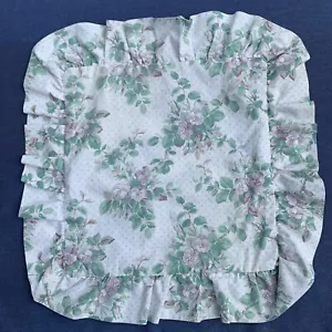 Funda de almohada floral Laura Ashley lavanda Louise borde con volantes 13x13 cabaña - Imagen 1 de 10