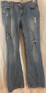 Jeans da donna Mudd Bootcut stile invecchiato strappato occhiello DJBM2105113 taglia 9 - Foto 1 di 8