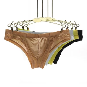 Ropa interior sexy de seda helada calzoncillos calzoncillos finos transpirables para hombre AU - Imagen 1 de 21