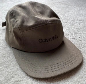 Calvin Klein Baseball Cap Army Green Olive Hat One Size Adjustable 100% Cotton - Picture 1 of 12