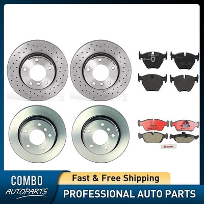 Juego de pastillas de freno de disco delanteras traseras rotor de freno de disco Brembo para BMW 323i 2000-2000 Foto 1 de 4