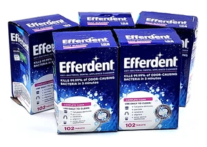 5er Pack Efferdent Complete Clean Zahnersatzreiniger 102 Ct beschädigte Kartons - Bild 1 von 4
