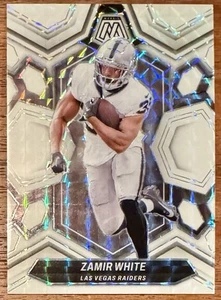 2024 Panini Mosaic White Mosaic Prizm #114 Zamir White /25 SSP | Raiders - Picture 1 of 2