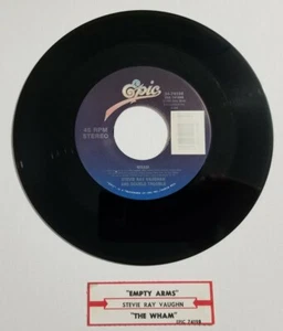 Stevie Ray Vaughan - Wham / Empty Arms - Vinyl 45 Record with Juke Box Tab  - Picture 1 of 4