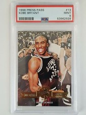 1996 Press Pass Kobe Bryant Rookie #13 GOLD Foil - PSA 9