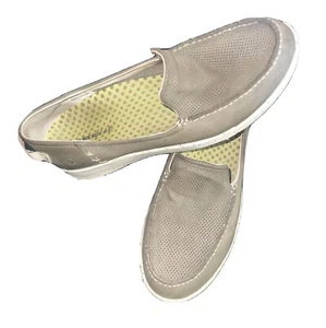 Superfeet Women’s Fir FX Slip-on Orthotic Leather Loafer Taupe Blue Shoe, US8.5M - Picture 1 of 12