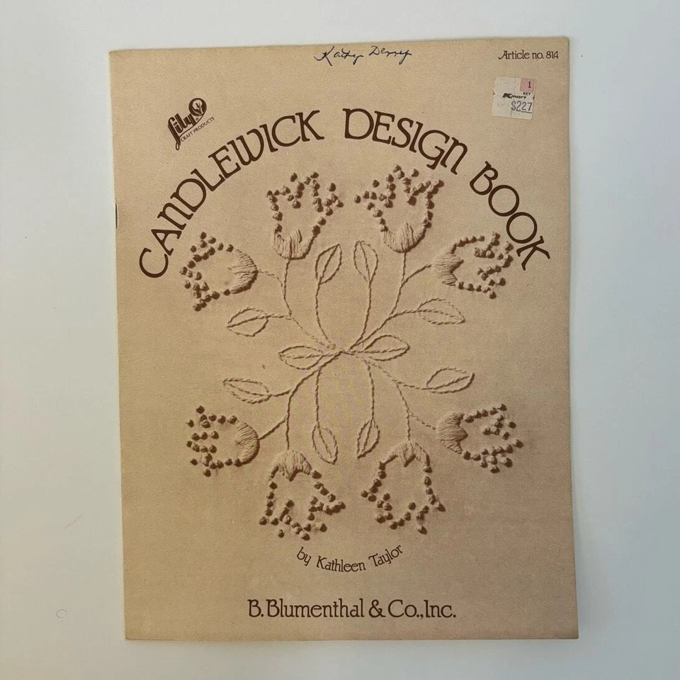 Vintage Lily Craft Candlewick Design Book by B.Blumenthal & Co., In. 1982 - Image 1 of 4