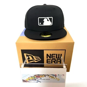 Cappello arbitro berretto aderente logo New Era 59Fifty MLB nero bianco Major League Baseball - Foto 1 di 6
