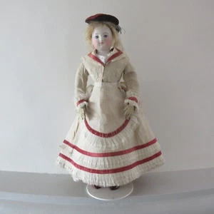 poupée de mode E. BARROIS 42 cm marquée E 4 DEPOSE B , vêtements d'époque - Photo 1/24