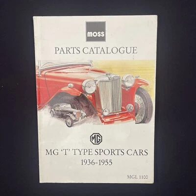 Catálogo de piezas de autos deportivos tipo T Moss Motors MGL 1100 1936-1955 de colección Foto 1 de 4