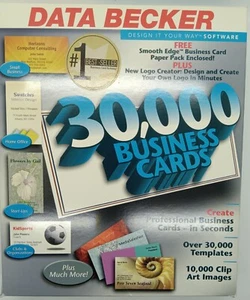 Data Becker 30,000 Business Cards Windows PC CD-ROM Big Box Software 2002 - Picture 1 of 5