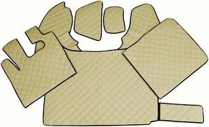 LKW Tunnelabdeckung Fußmatten Kunstleder Beige passend für DAF XF105 ab 2006 - Bild 1 von 4