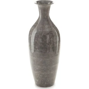 Signature Design by Ashley Brockwich Traditional 16 Inch High-Gloss Vase, Gray - Picture 1 of 2