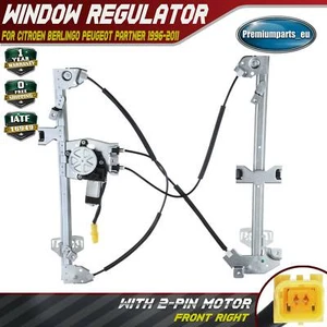 Window Regulator With Motor Front Right for Citroen Berlingo Peugeot Partner - Picture 1 of 9
