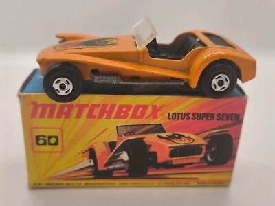 LOTUS SUPER SEVEN ORANGE  MATCHBOX SUPERFAST No.60 ENGLAND VON 1971 IN OVP BOX - Bild 1 von 4
