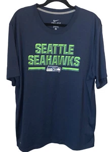 T-shirt NIKE DRI-FIT NFL Football Seattle Seahawks uomo blu taglia XL - Foto 1 di 5