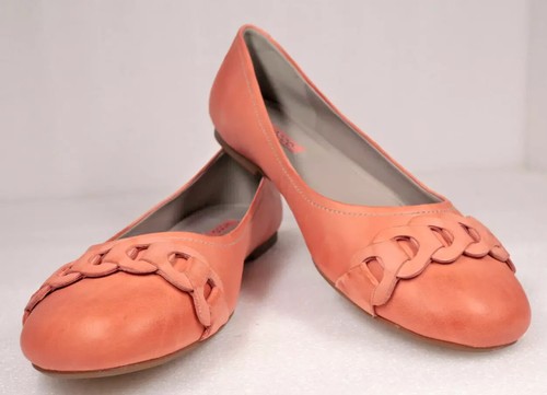 Scarpe donna ECCO 'Kelly' ballerine in pelle di corallo taglia 11 11 5 US 42 EU nuove con scatola