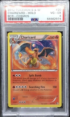 Low Pop (5) 2012 PSA 4 Charizard Boundaries Crossed Holo Rare 20/149 BW Cosmos - Image 1 of 4
