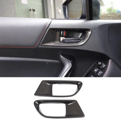Carbon Fiber ABS Door Handle Bowl Trim For T@yota 86 Subaru BRZ 12-20 Scion FR-S - Image 1 of 4