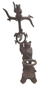 19th Century 1880's Walnut German Black Forest Carved Bear Hall Tree Adirondack - Picture 1 of 24