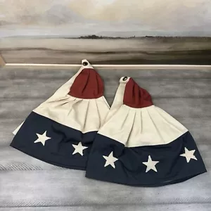 Pottery Barn Heritage American Flag Bunting 36” Multicolor Set/2 NWOT - Picture 1 of 5