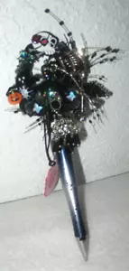 HP6 Handgefertigt Zum Selbermachen 7" Halloween Thema Sammler Kugelschreiber Schwarz Tinte Stift NEU - Bild 1 von 5