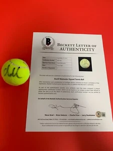 Bola de tenis Daniil Medvedev Dunlop firmada automática Beckett BAS LOA certificado de autenticidad - Imagen 1 de 4