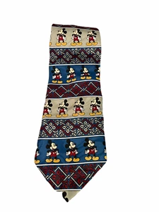 Vintage Balancine The Tie Works Disney Mickey Mouse tie Blue red gray  GUC - Picture 1 of 3