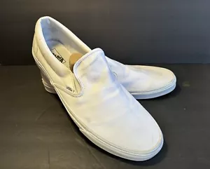 Scarpe VANS uomo taglia 16 bianche classiche slip on usate delicatamente - Foto 1 di 11