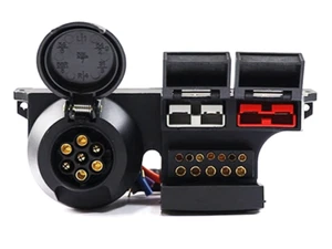 Onex Combo Trailer Plug INC 2 X Anderson Plugs 1 X 7 Pin Round 1 X 12 Pin Flat - Picture 1 of 10