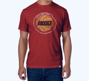 New NBA Houston Rockets Red Retro Logo 47 Brand T Shirt Hardwood Classic size XL - Picture 1 of 1
