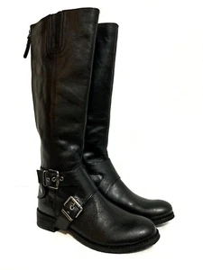 LUXURY REBEL Lassia Woman’s black leather harness riding boots Size 5.5 EU 36.5 - Picture 1 of 6
