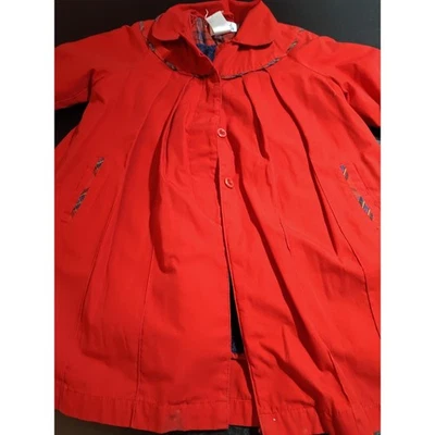 Casaco longo básico Outlook forro de pele sintética meninas tamanho pequeno arco feriado - Imagem 1 de 4