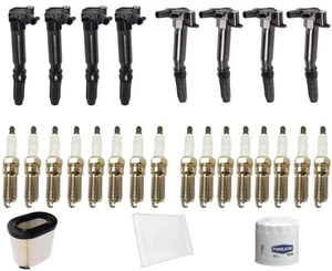 For Ford F-250 6.2L 2018 2019 Ignition Coils Spark Plugs Air Cabin Oil Filters - Picture 1 of 7