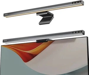 Monitor Lamp for Eye Care LED Dimmable Screen Light, Touch Control Silver Gray.. - Photo 1/8