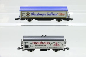 Z Märklin mini-club DB Bierwagen Würzburger Hofbräu Pforzheim Güterwagen DC N108 - Picture 1 of 2