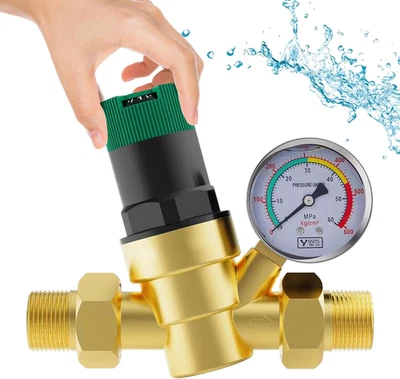 Regolatore Di Pressione Acqua 3/4 Pollice, DN20 Regolabile Riduttore Di Pression - Immagine 1 di 4