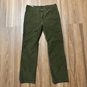 Pantalones ajustados rectos de pana oliva de 5 bolsillos Levi’s 514 para hombre talla 34x30 - Imagen 1 de 11